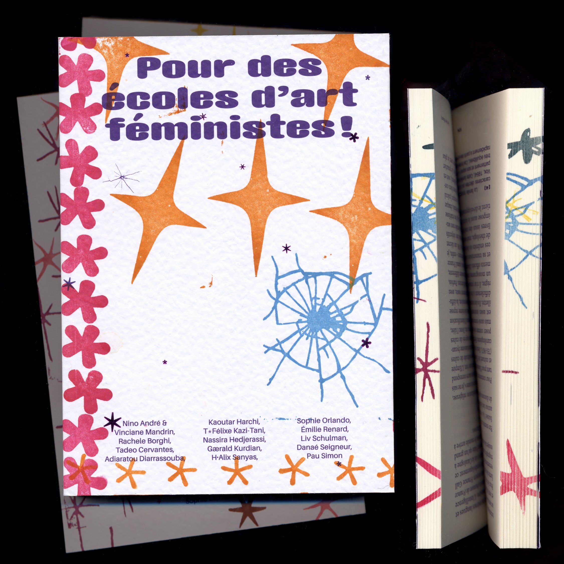 Scan of the book Pour des écoles d'art féministes ! design : Morgane Masse