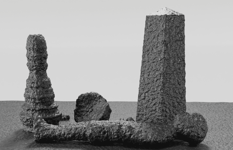 DAMP 6 DAMP 6, 2022, bois, plâtre, papier mâché, acrylique. Courtesy Boris Achour et Galerie Allen. Cette œuvre a bénéficiée de l'aide à la production de la Fondation des Artistes