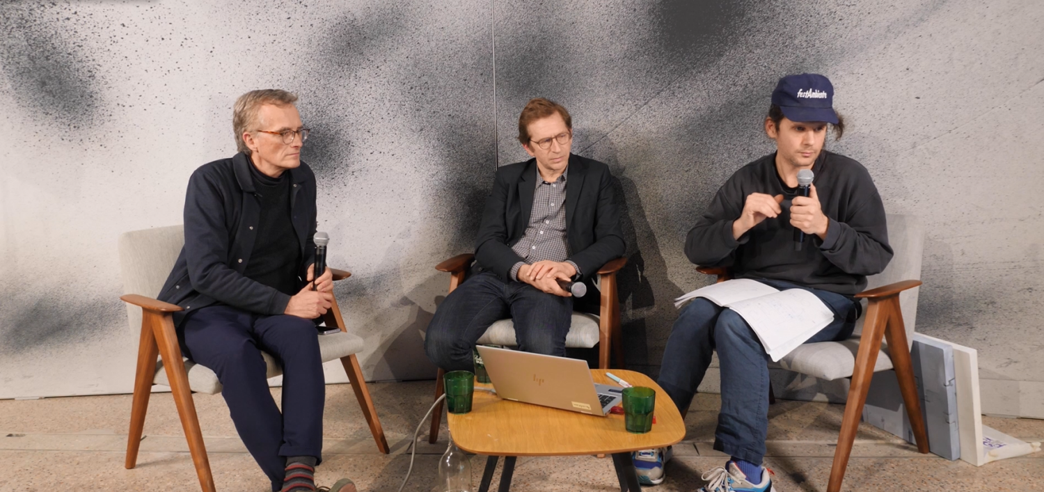 Jérôme Mauche, Pierre Cassou Noguès and Ernesto Sartori © Fondation Pernod Ricard