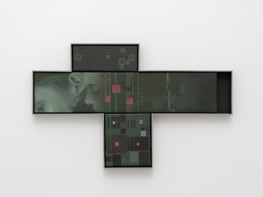 Grichka Commaret, Sans titre (Plan), 2025, acrylique sur toile, 44x70 cm. Courtesy de l'artiste. © Aurélien Mole.