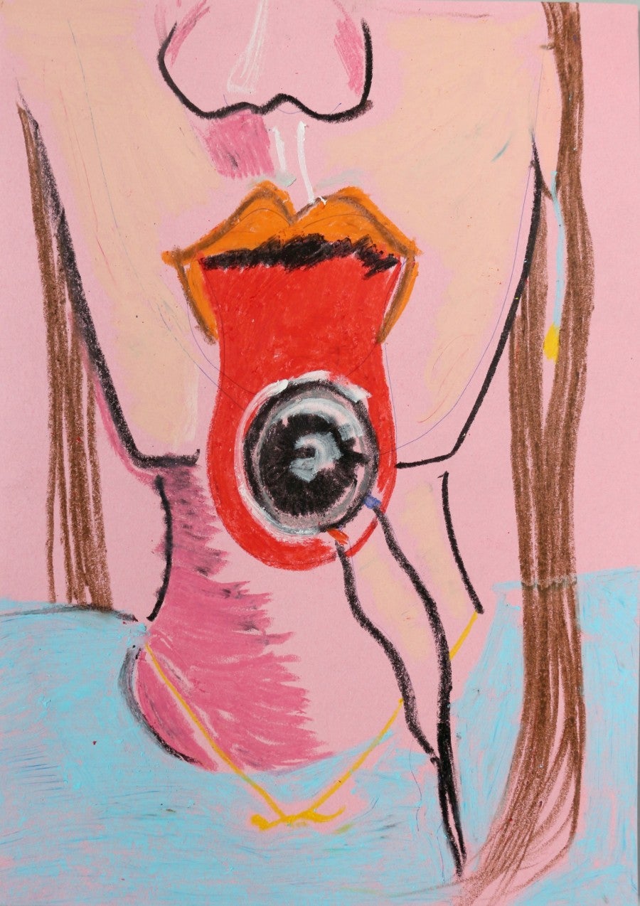 Anne Le Troter, <i>Untitled</i>, 2020, soft pastel. Courtesy of the artist and galerie frank elbaz