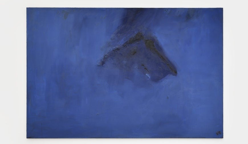 Pierre Tal Coat, Bleu surgi, 1974. Huile sur toile. 200 x 300 cm. © Photo: Rebecca Fanuele / © Adagp, Paris, 2019.