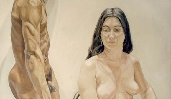 Standing Male, Sitting Female Nudes, 1969  Huile sur toile / Oil on canvas  188x157,5 cm 74x62 in.

Courtesy Templon, Paris & Brussels.